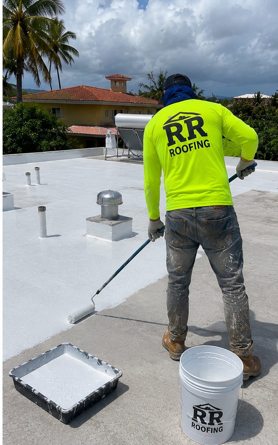Trabajo de sellado RR Roofing PR